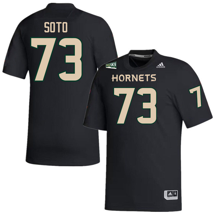 Sacramento State Hornets #73 Jose Soto College Football Jerseys Stitched Sale-Black